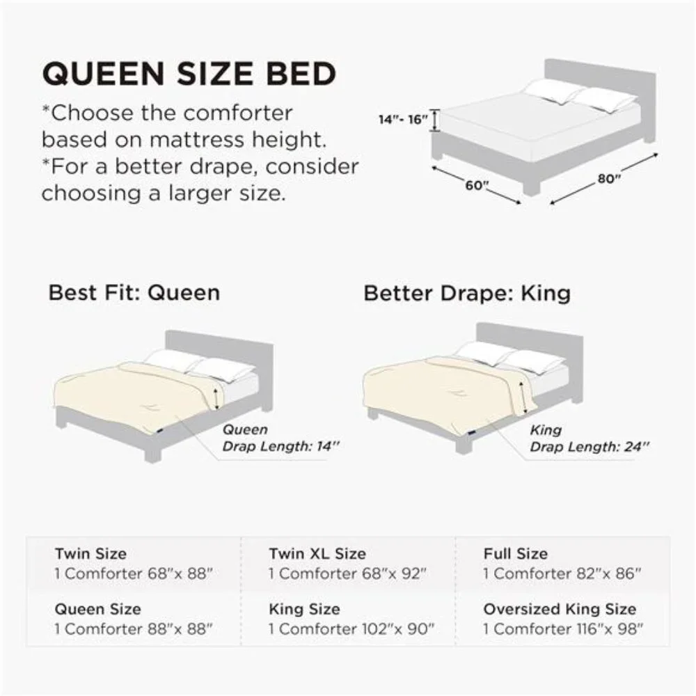 Bedsure Queen Comforter - Comforters Queen Size for All Season, Ultra-Soft Down